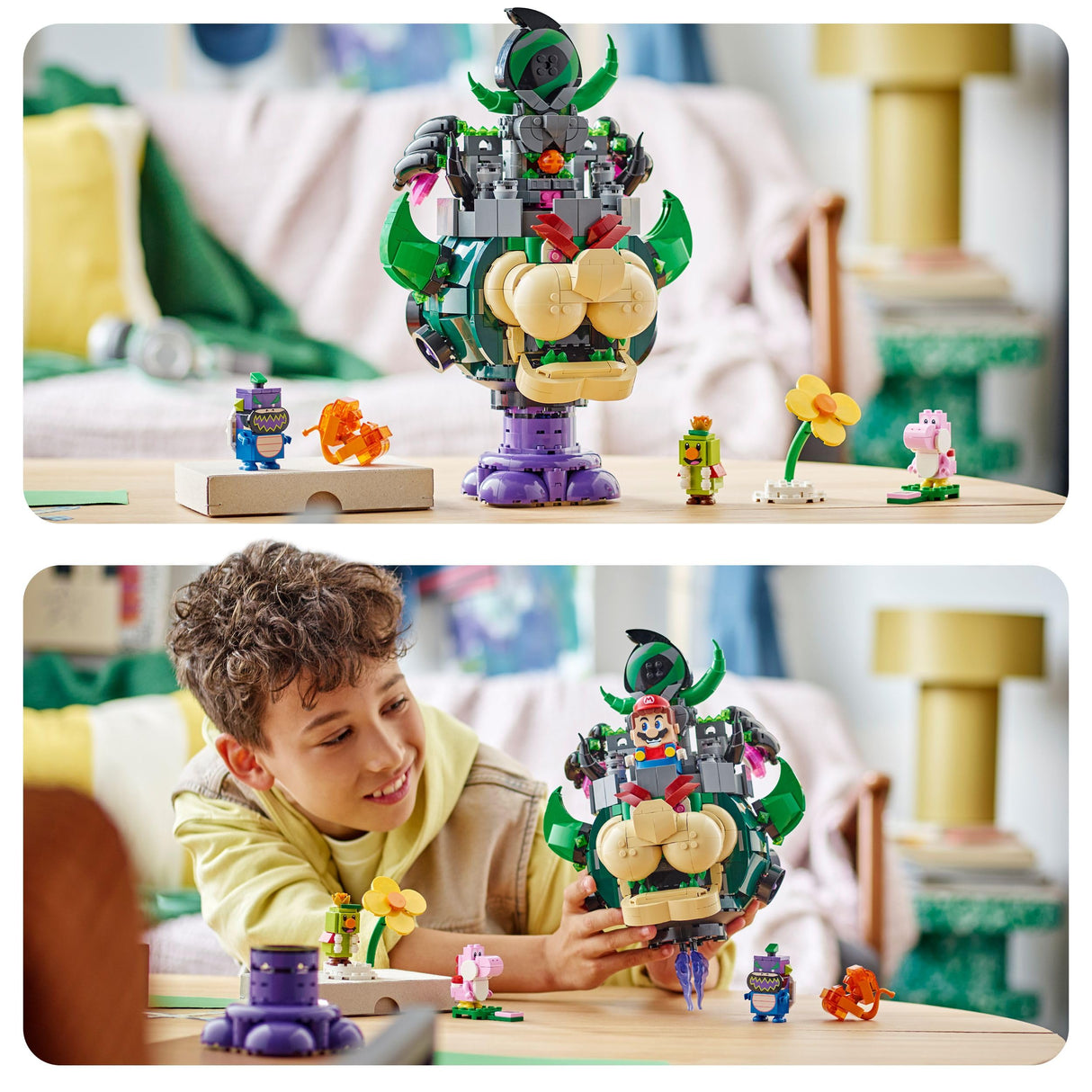 LEGO Super Mario Príncipe Florian y Bowser Castillo - Juego Interactivo con 4 Figuras Inc. Yoshi Rosa y Base para Jugar y Exponer - Regalo Gamer para Niños y Niñas de 9+ Años 72042