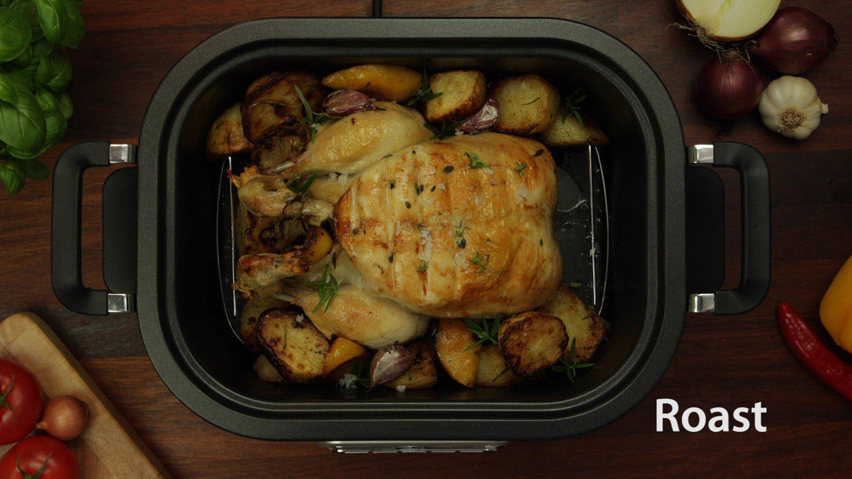 Crock-Pot CSC024 Olla de cocción lenta, 240 W, 5.6 litros, Acero Inoxidable, Gris