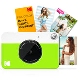 KODAK Printomatic Cámara instantánea (Verde) Paquete Todo Incluido con Papel fotográfico Zink (20 Hojas) y Mucho más.