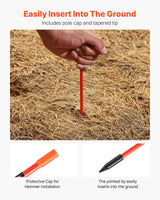 VEVOR Marcadores de Entrada, 500 PCS de Φ 8 x 1220 mm Reflectores de Alta Visibilidad con Brocas de Acero de 30 cm Bastones Reflectantes de Fibra de Vidrio para Nieve, Estacionamientos, Pasarelas