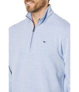 vineyard vines Saltwater Quarter-Zip Pullover Sweater Suéter pulóver, Azul Jake, L para Hombre