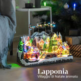 Avilia Pueblo de Navidad en Movimiento con música y Luces LED 37 x 55 x 33 cm – Fabricado con Materiales Resistentes y es Ideal para Decorar tu casa en Las Fiestas navideñas