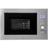 Microondas empotrable Bomann 3en1 con grill y convección, 25 L de espacio de cocción, 8 programas, incl. rejilla para grill y plato giratorio (Ø 27 cm), 900 vatios, acero inoxidable, MWG 3001 H EB