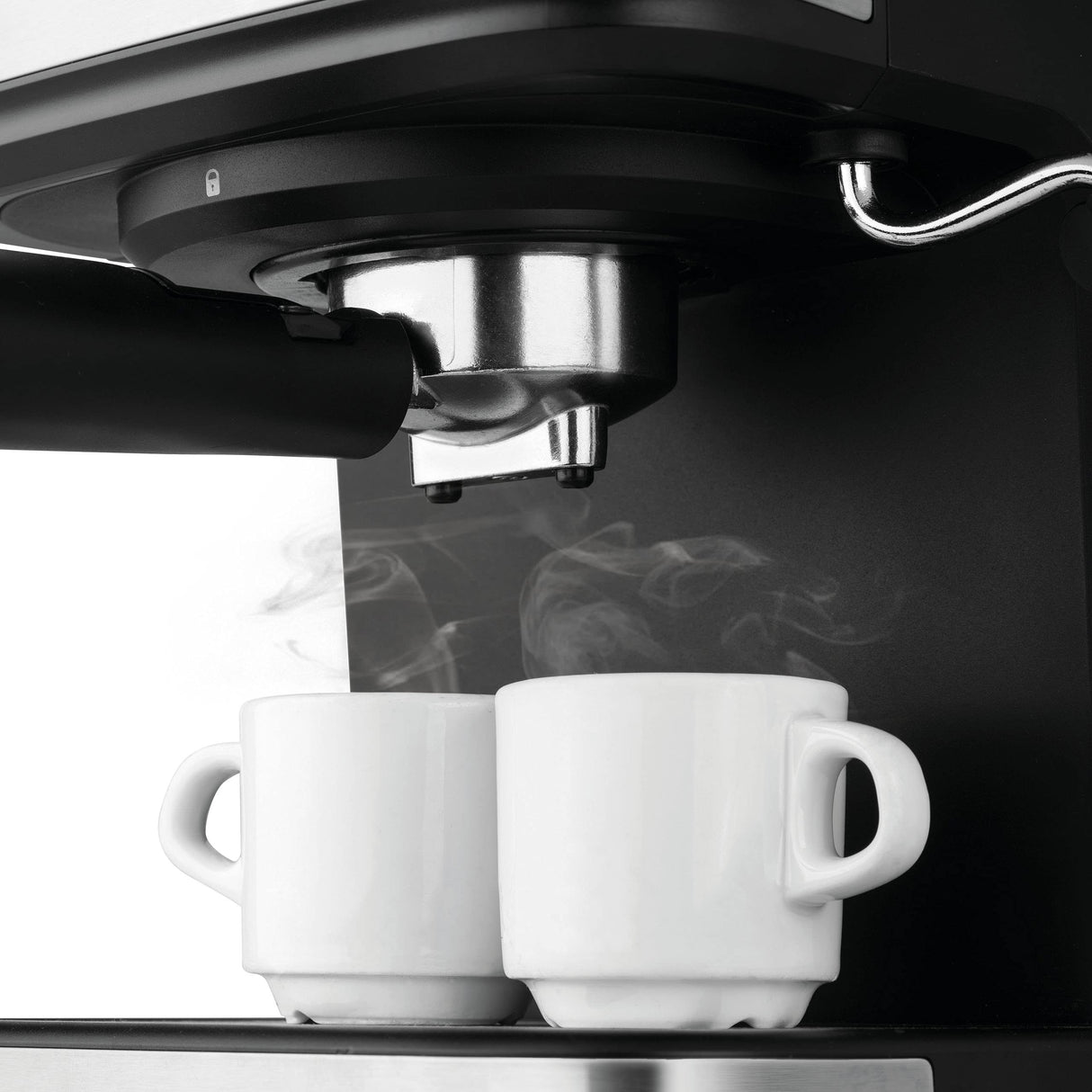 Ufesa CE7242 Cafetera Expresso y Capuccino, Vaporizador Orientable, 20 Bares, 2 Modos: Café Molido o Monodosis, Depósito 1.5L, Función Calienta Tazas, 850W, Modena
