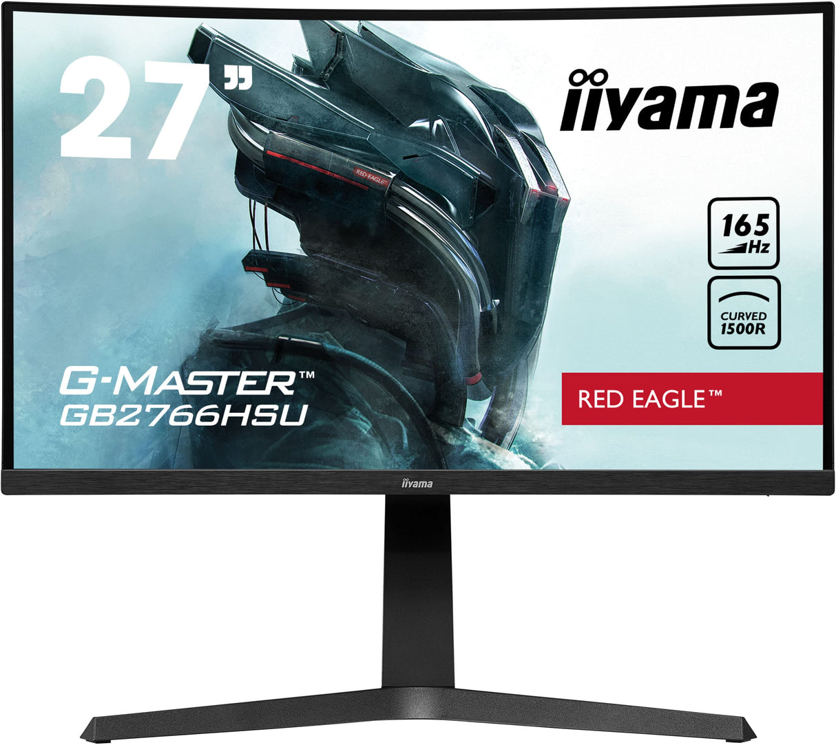 iiyama GB2766HSU-B1 27" Panel VA, Curvo Gaming 1500R, G-Master Red Eagle, FreeSync Premium, 1920x1080, 165Hz, 250cd/m², DisplayPort, 2xHDMI, 1ms MPRT, Altavoces, USB-HUB (2x2.0), Black Tuner
