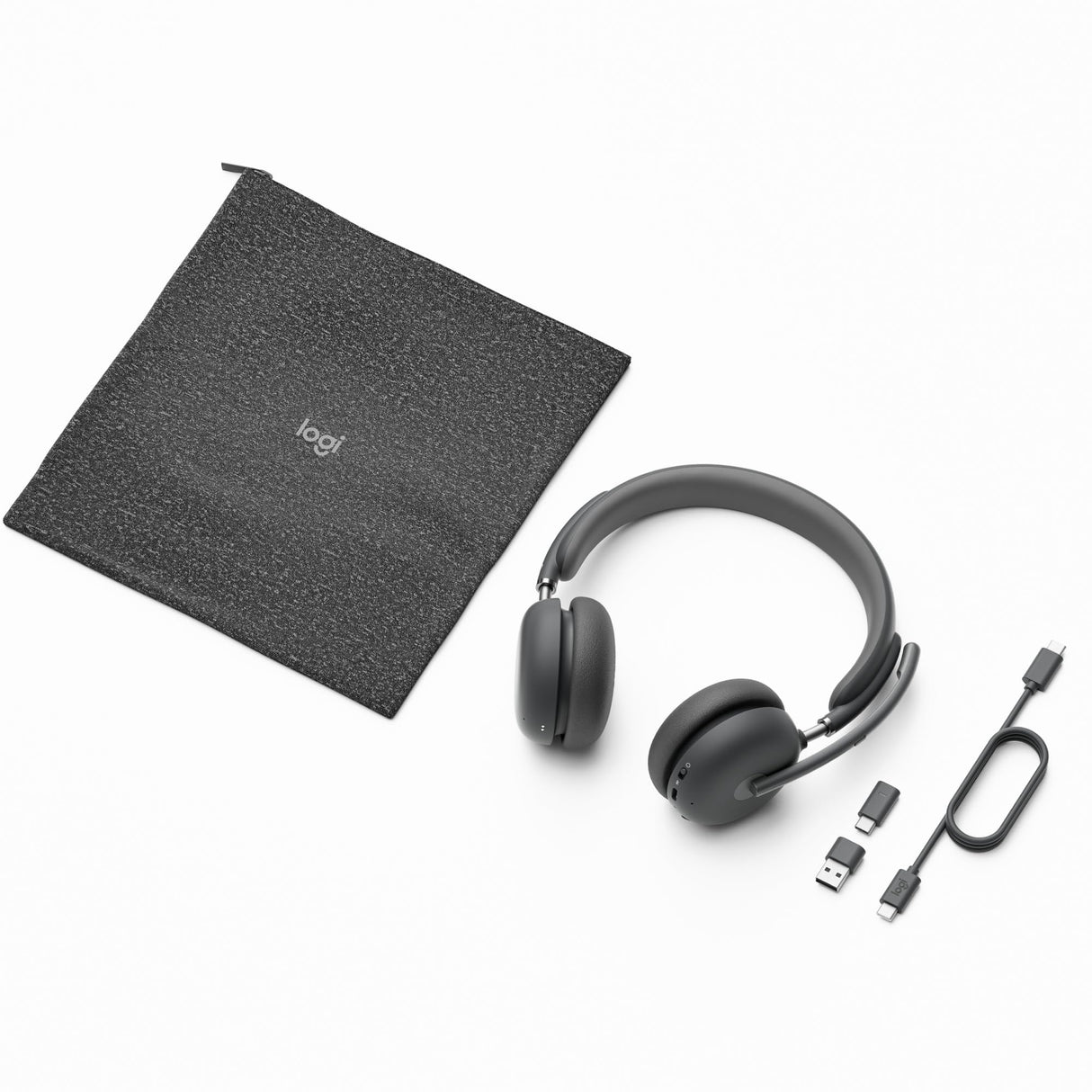 Logitech Zone Wireless 2, auriculares con micrófono con cancelación de ruido premium con ANC híbrida,Certified for Microsoft Teams sobre Bluetooth nativo Fast Pair, diseñado para portátiles Intel Evo