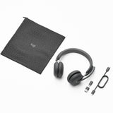 Logitech Zone Wireless 2, auriculares con micrófono con cancelación de ruido premium con ANC híbrida,Certified for Microsoft Teams sobre Bluetooth nativo Fast Pair, diseñado para portátiles Intel Evo