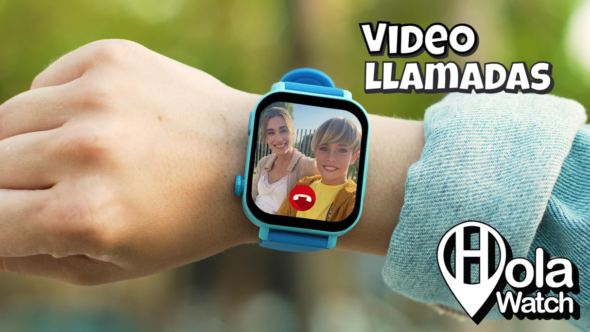 Cefa Toys - Reloj Inteligente Holawatch X Plus Blue Android, con 4G LBS/WIFI, GPS, Tarjeta SIM, Cámara, Juegos, Llamadas, Videollamadas, Whatsapp, Medidor de Pasos, Correa Extra, Protector de Pantalla
