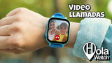 Cefa Toys - Reloj Inteligente Holawatch X Plus Blue Android, con 4G LBS/WIFI, GPS, Tarjeta SIM, Cámara, Juegos, Llamadas, Videollamadas, Whatsapp, Medidor de Pasos, Correa Extra, Protector de Pantalla