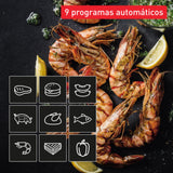 Tefal OptiGrill GC776D10 - Barbacoa de contacto 4 en 1 con bandeja para horno, plegable, 9 programas, indicador de nivel de cocción, parrilla eléctrica, horno