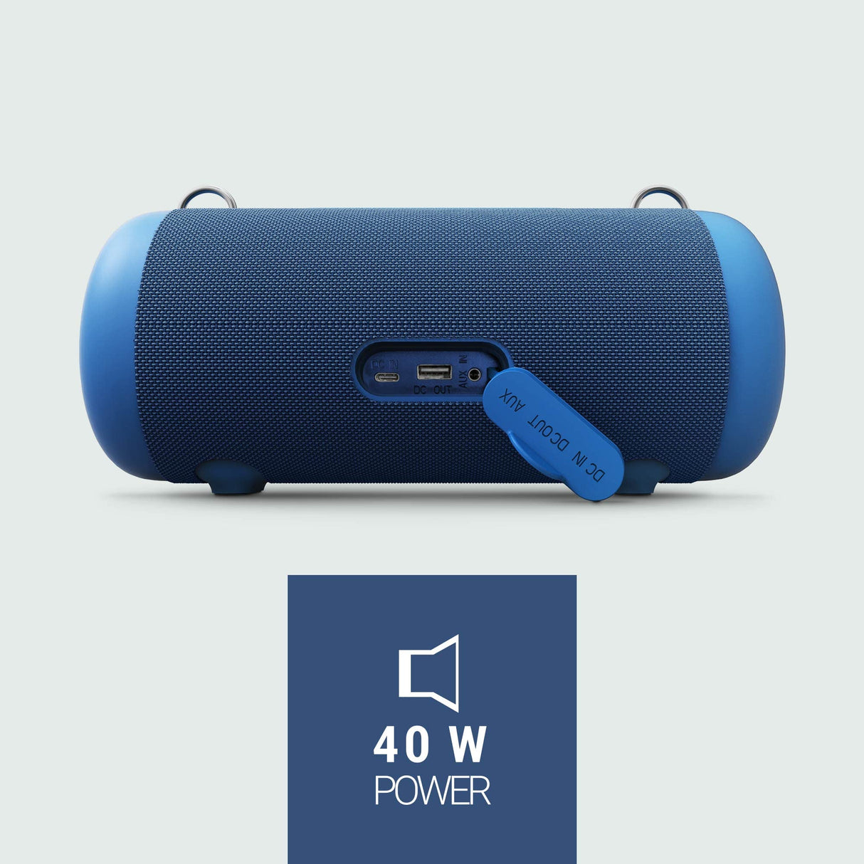 Energy Sistem Urban Box 6 Navy (Altavoz Portatil 40 W, TWS, Tecnología inalámbrica Bluetooth® 5.0, Power Bank, Splashproof, Audio-In) - Azul