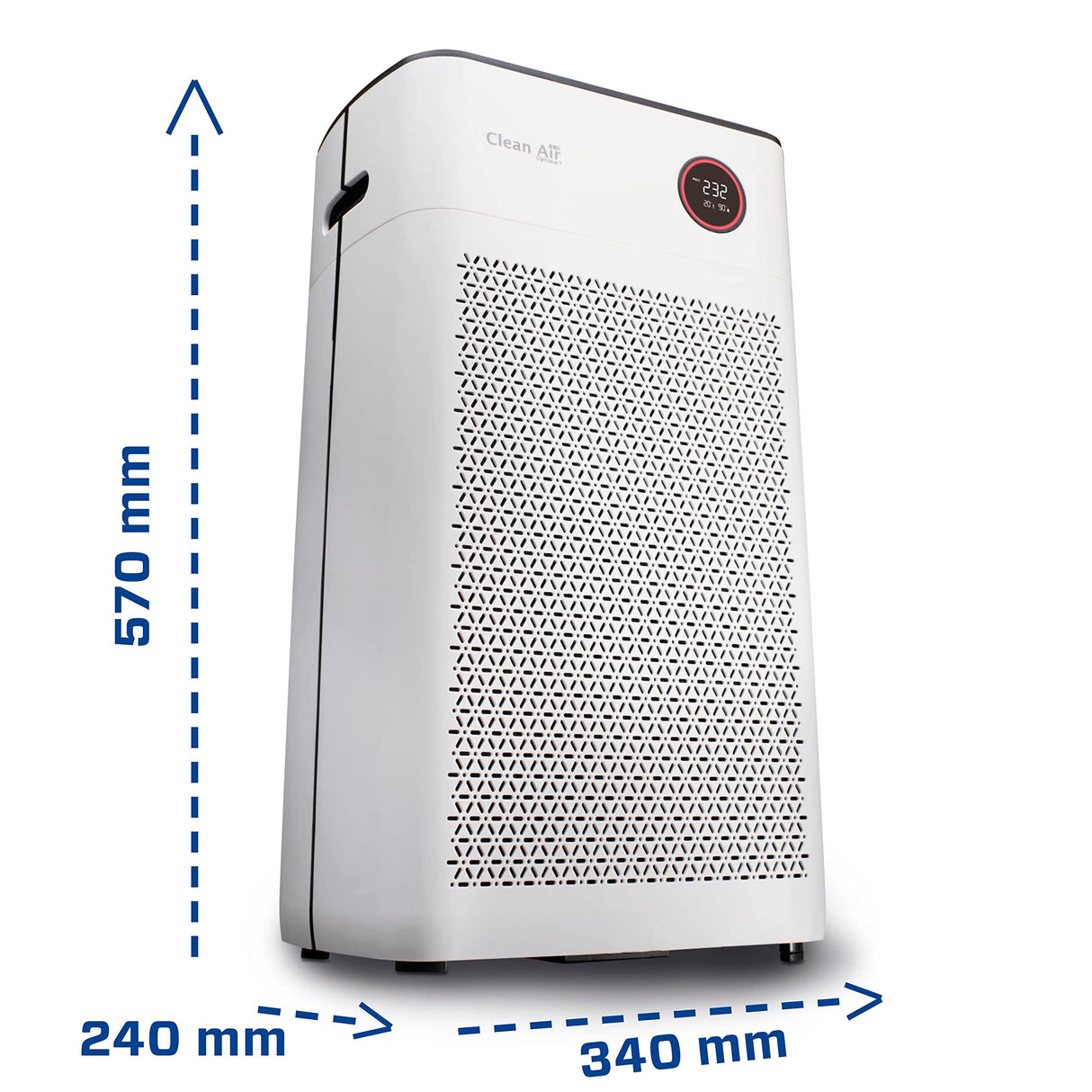 Clean Air Optima CA-509Pro SMART Purificador de aire inteligente HEPA UV-C - Ventilador muy silencioso < 10 dB(A) - 400 m³ de aire sin partículas por hora - Adecuado para habitaciones de hasta 90