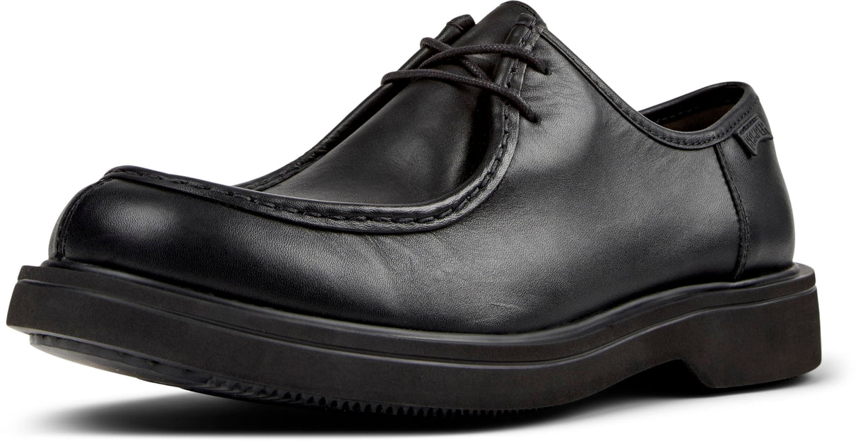Camper Norman K100999, Wallabee Hombre, Negro 001, 45 EU