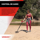 Detector de Metales Minelab Vanquish 440 Multi-Frequency Pinpointing para Adultos con Bobina V10 10 Pulgadas x 7 Pulgadas Doble-D Impermeable