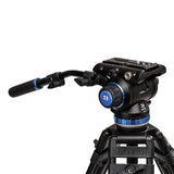 Benro S8 Pro Cabezal de Video líquido de Base Plana, 8 kg máx. de contrapeso de 8 Pasos (0-7), 3/8"-16 Soportes de Accesorios, 3/8"-16 Montaje de Cabeza, con Brazo Plano (S8PRO)