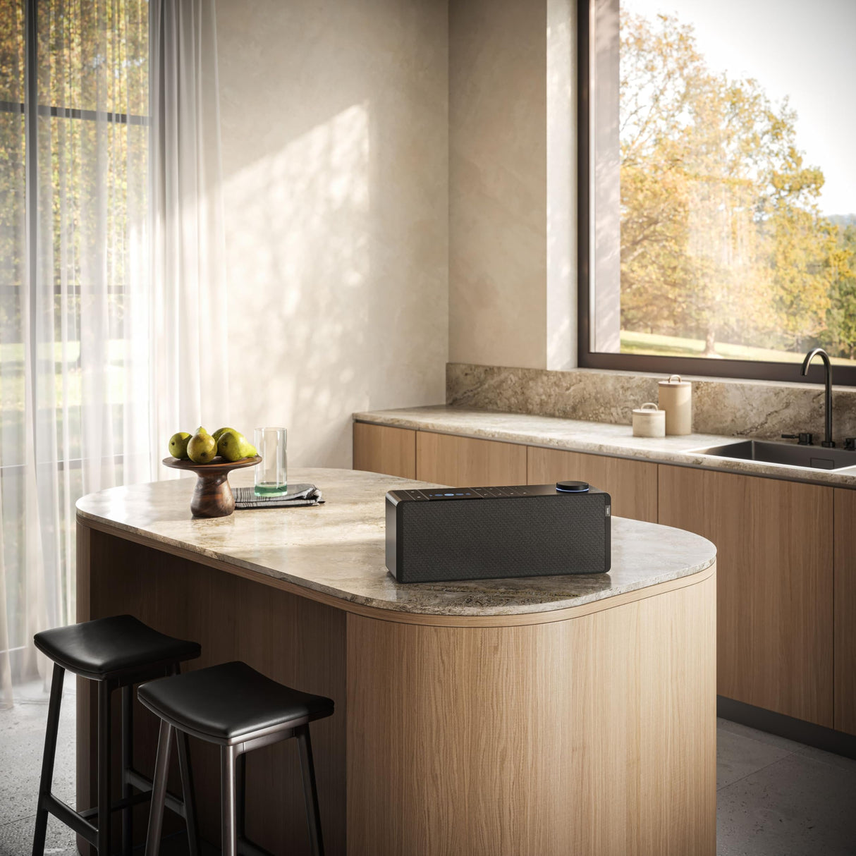 Loewe Klang s1 - Radio Inteligente, Altavoz de 80 vatios con conexión Bluetooth/WiFi, transmisión Desde Todos los Principales Servicios, Sonido excepcional y diseño Moderno, Gris basalto