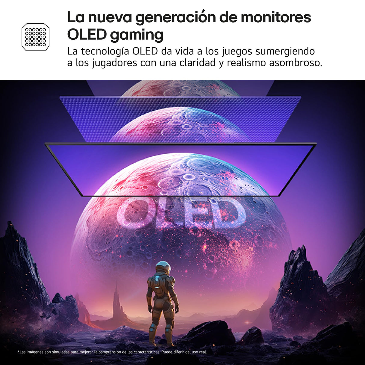 LG 32GX850A-B - Monitor Gaming Ultragear OLED, 32", 4K (3840 x 2160), 165 Hz, 0.03 ms (GTG), Dual Mode, G-Sync Compatible y FreeSync Premium Pro, Inclinación y Altura Ajustable, Morado Grisáceo