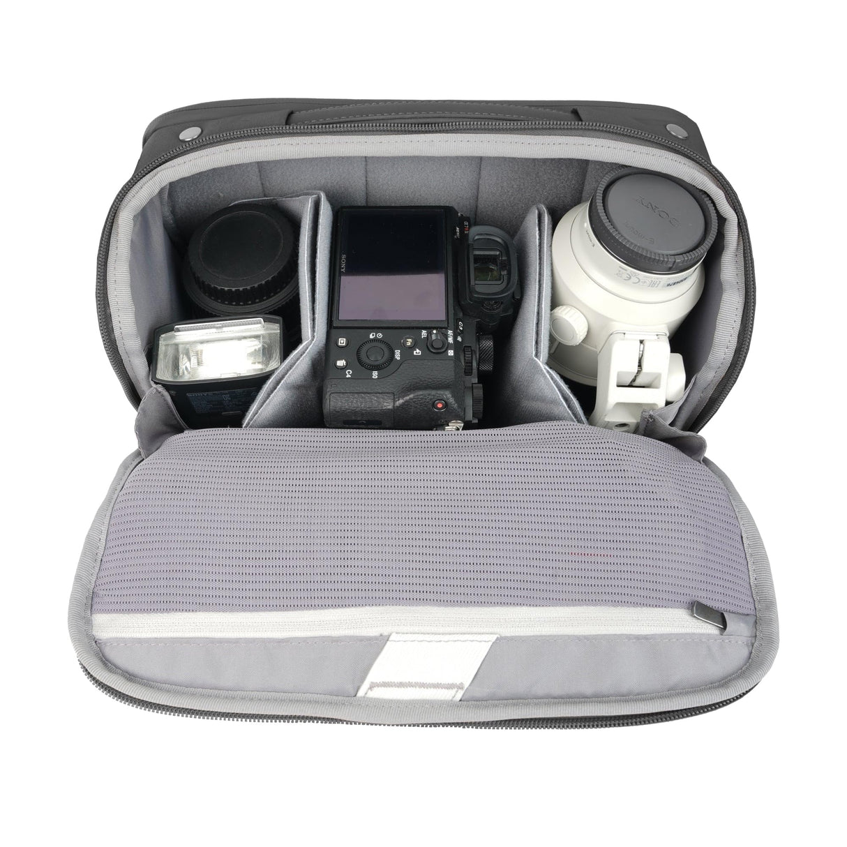 Vanguard Veo Metro S7L BK - Bolsa de fotógrafo para cámara, Objetivos y Tablet de 11 Pulgadas, Negro