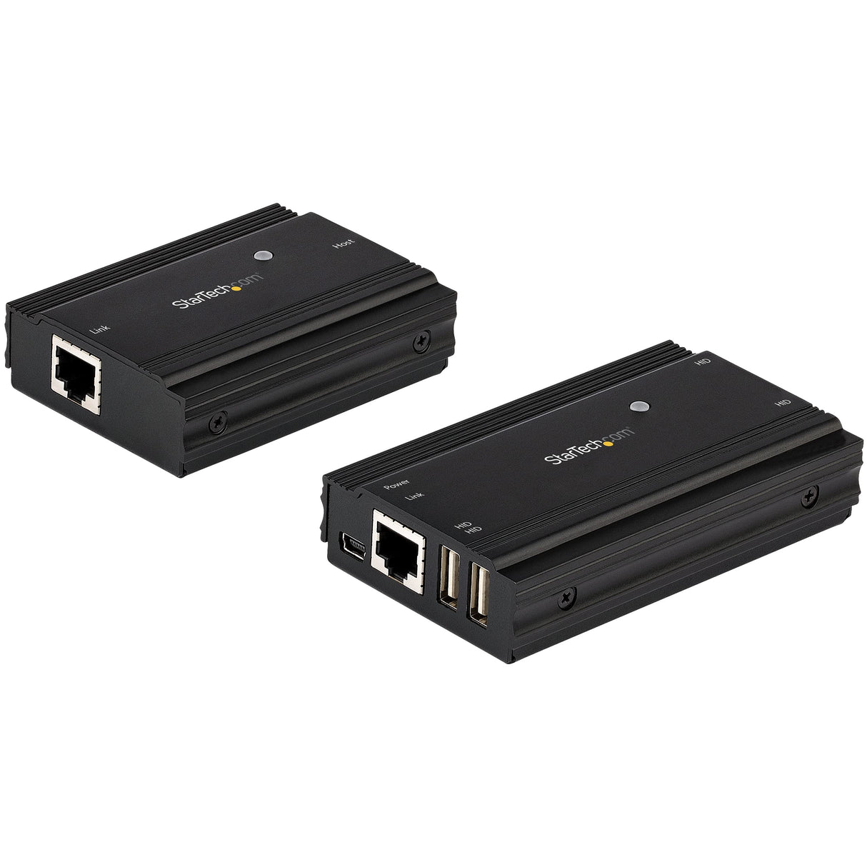 StarTech.com Hub Concentrador Extensor USB 2.0 de 4 Puertos por un Solo Cable Ethernet CAT5e/CAT6 RJ45-100m - Juego de Alargador USB - Caja de Metal - Alimentación Externa - 480 Mbps (USB2004EXT100)