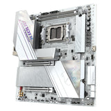 GIGABYTE X870 AORUS Tachyon Ice Placa Base – Compatible con procesadores AMD Ryzen 9000, VRM Digital de 18+2+2 Fases, hasta 9600 MHz DDR5 (OC), 1 x PCIe 5.0 + 2 x PCIe 4.0, Wi-Fi 7, LAN 5 GbE, USB 4