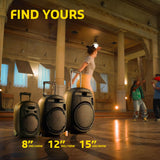 Ibiza - PORT12VHF-MKII - Altavoz portátil 12"/700W MAX con 2 micrófonos (VHF), mando a distancia y funda protectora - Bluetooth, USB, SD - Autonomía de 5 a 7h