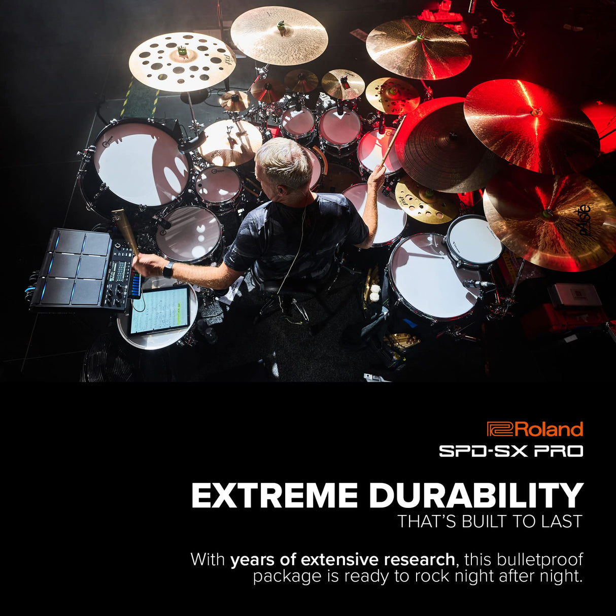 Pad de sampleo Roland SPD-SX PRO | El pad de sampleo estrella para baterías y otros músicos | 9 superficies activas, 8 entradas para disparadores externos, pantalla a color