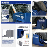 Bunker BP68M Antirrobo Moto Parking Máxima Seguridad, Armazón Blindado con Anclaje al Suelo Garage, Calzo de Rueda Ajustable, Candado Acero