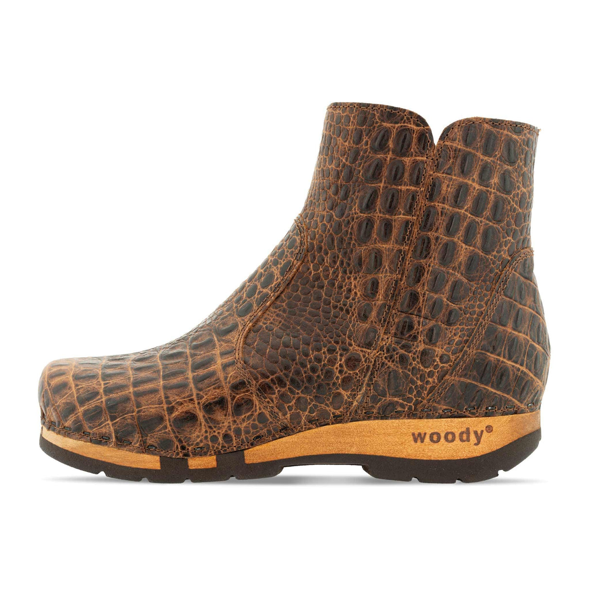 Woody Olga, Botas Cortas al Tobillo Mujer, Tabacco Croco, 38 EU