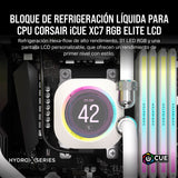 CORSAIR XC7 RGB Elite LCD Bloque de refrigeración líquida para CPU - Pantalla LCD IPS 480x480-31 LED RGB - USB-C - Compatible con Intel LGA 1700, AMD AM5 y anteriores - Blanco
