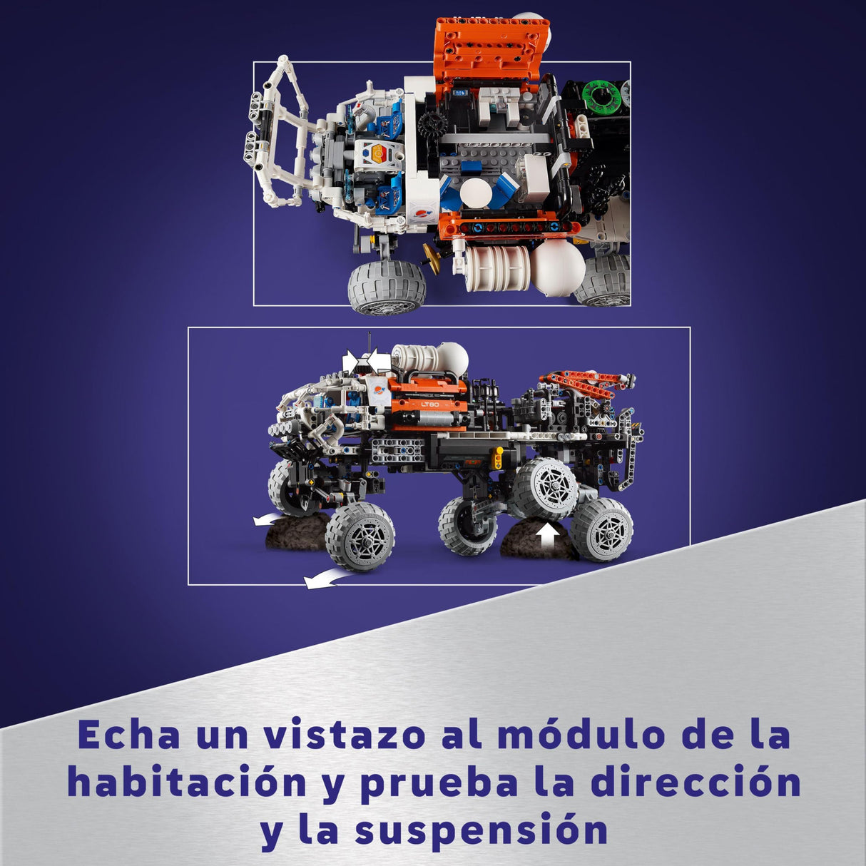 LEGO Technic Róver Explorador del Equipo de Marte Juguete de Construcción Espacial con Planeta y Vehículo, Regalo para Niños y Niñas de 11 Años o Más, Juego del Espacio Inspirado en la NASA 42180