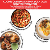 Instant Pot Pro Crisp 11 en 1 Olla Eléctrica a Presión Multiusos con Función de Freidora de Aire, Vaporera, Cocción Lenta, Parrilla, Sous Vide, Deshidratadora, 7,6 L, Acero inoxidable