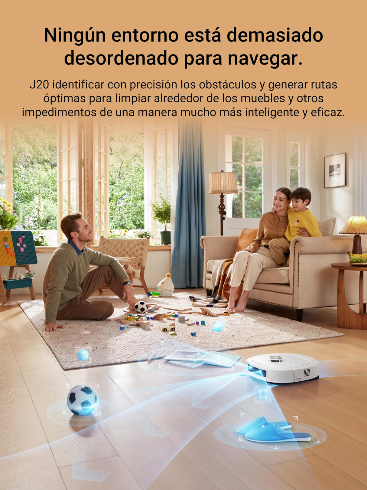 EUREKA J20 Robot Vacuum Cleaner and Floor Mop, 8000Pa Suction, Auto Drying Mop Design, Obstacle Avoidance, Carpet Detection, Self-Cleaning Base Station, Voice Control