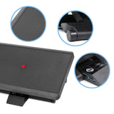 hjh OFFICE 721040 Reposapiés ergonómico PIEDINO Stripe Pro Negro, Soporte para pies con Altura Ajustable, Apoyapiés, Inclinable sin etapas