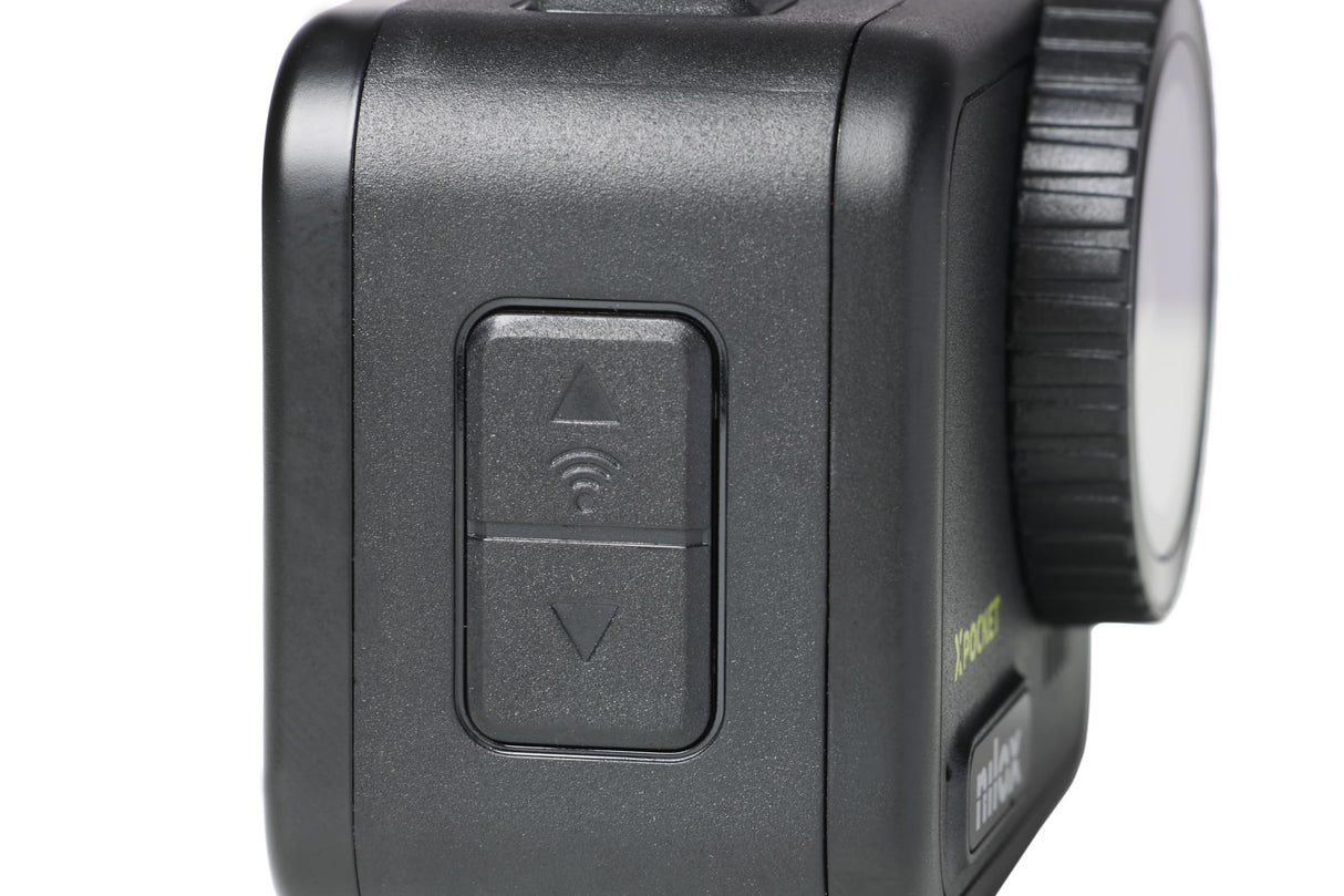 Nilox XPOCKET Action CAM, Cámara Deportiva Compacta 4k a 30fps, Pantalla LCD de 2.1’’, Conexión WiFi, Batería 1050mAh, Sumergible hasta 21m Sin Funda