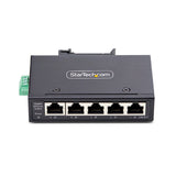 StarTech.com Switch Ethernet Industrial de 5 Puertos no Gestionado IP30-100/1000 - Pared/Carril DIN - IP30-9~60VDC - TAA