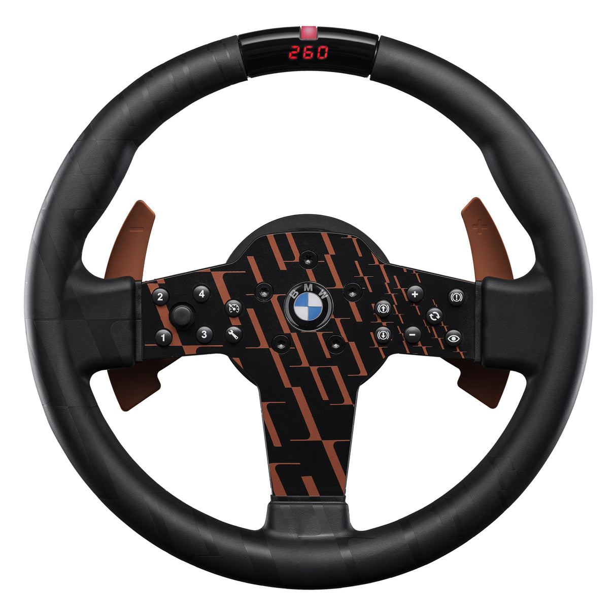 FANATEC CSL Volante de Carreras Licencia Oficial BMW – Empuñadura de Goma, LED RevStripe, Menús de Ajuste, Levas de Cambio Metálicas para PC, PS5, PS4