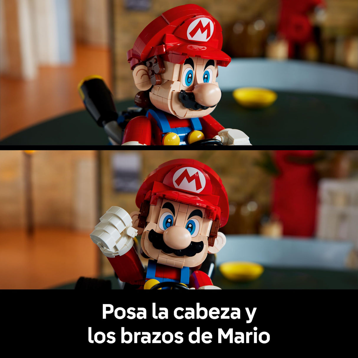 LEGO Mario Kart: Mario y Kart Estándar - Maqueta de Coche para Adultos con Figura Articulada - Set Nintendo para Aficionados al Videojuego - Regalo Gamer 72037