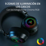 Razer Kraken V4 - Wireless Gaming Headset (3 Modes Connectivity, Triforce 40mm Drivers, 9-Zone RGB Earcup Lighting, Mix & Volume adjustments, THX Spatial Audio) Black