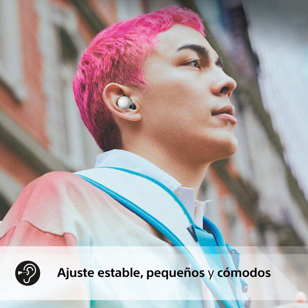 Sony WF-C700N Auriculares Inalámbricos, Bluetooth, Cancelación de Ruido (Pequeños, Ligeros y con conexión multipunto, IPX4, hasta 20hr de Autonomía, Carga Rápida, iOS & Android) Blanco