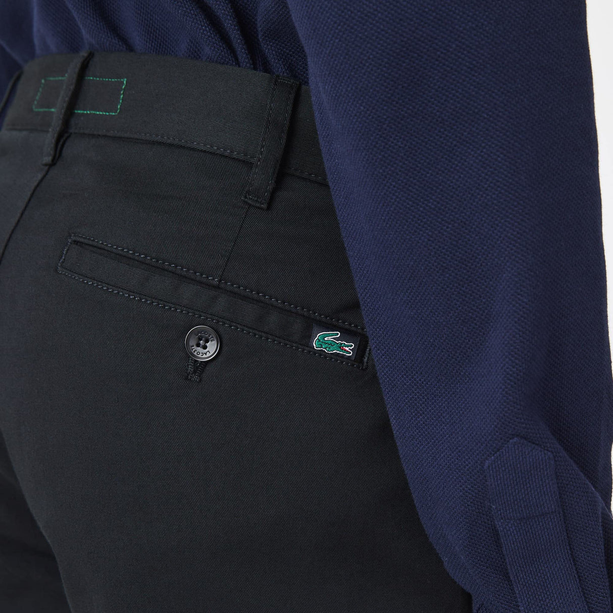 Lacoste Hh2661 Pantalones Chinos Slim fit, Negro, 36W x 34L para Hombre
