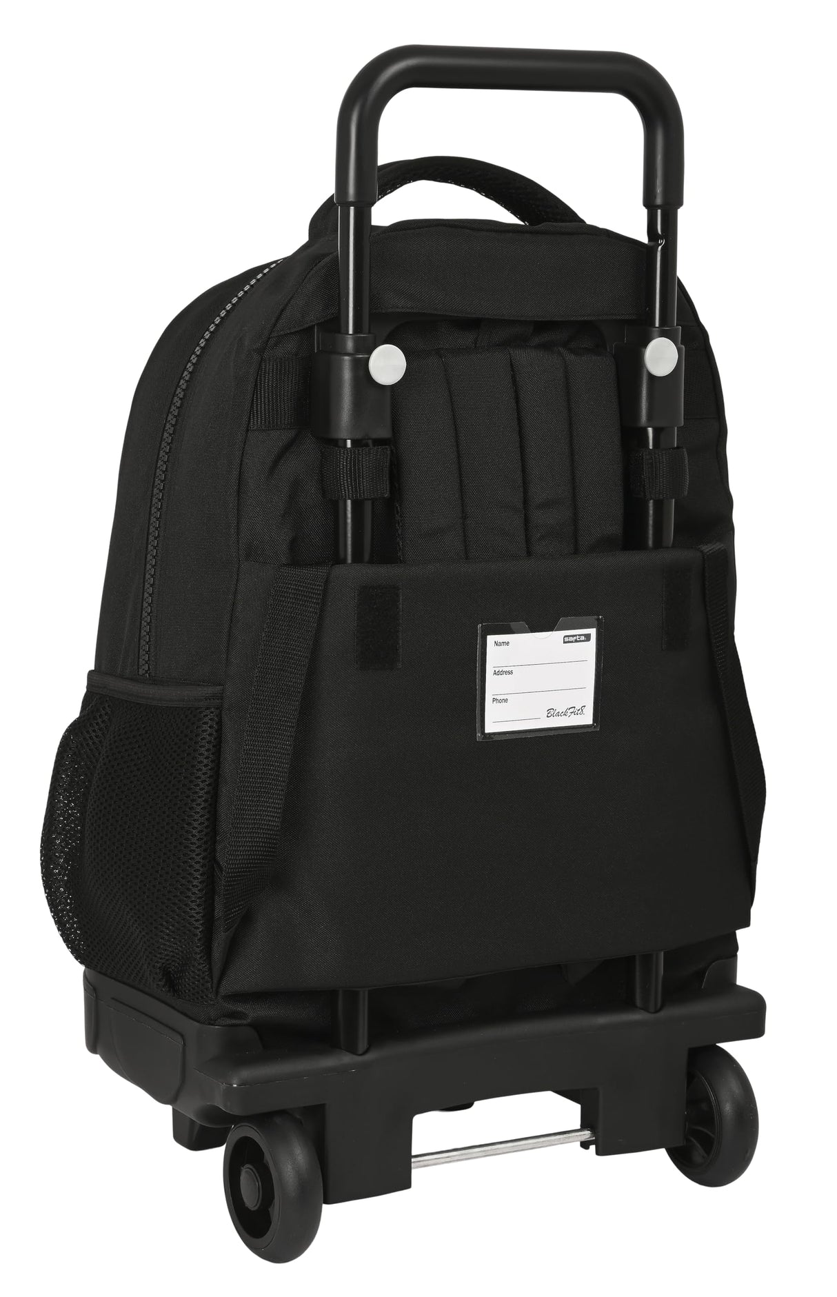 Blackfit8 Zone - Mochila Grande con Ruedas, Compacta, Extraíble, Ideal para Niños de Diferentes Edades, Cómoda y Versátil, Calidad y Resistencia, 33x22x45 cm, Color Negro