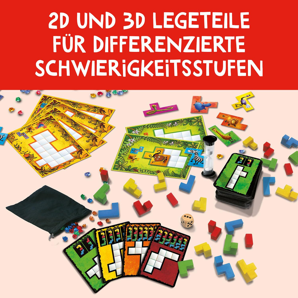Kosmos- Ubongo-Edición Escolar Juego de niños, Multicolor, Small (682880)