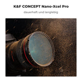 K&F CONCEPT Nano-X Pro 72mm Filtro Polarizador Circular,CPL Filtro con Marco de Cobre Vidrio Óptico con 36 Capas Revestimiento Nano
