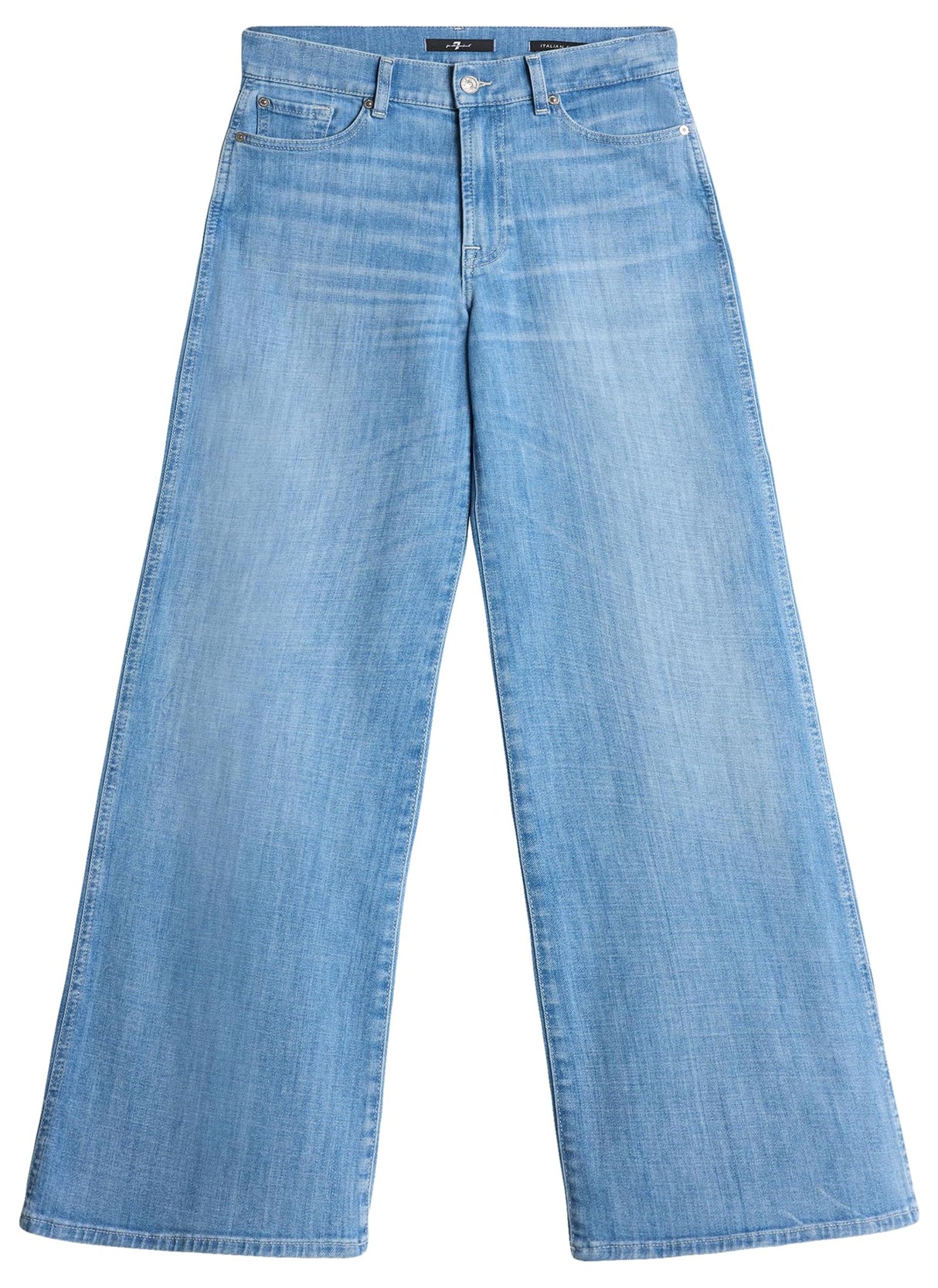 7 For All Mankind Lotta Cropped Charleston Jeans, Azul Claro, 23W Mujeres