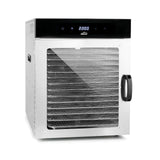 Lacor - 69524 - Deshidratador de Alimentos Dry, Gran Capacidad 14 Bandejas, Puerta Vidrio Transparente, Ventilador Silencioso, Protección Sobrecalentamiento, Uso Profesional, Acero Inoxidable, 1000W