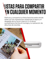 Canon Zoemini 2, Impresora Fotográfica Instantánea y compacta (para Smartphones), Impresión Zink sin Tinta sobre Papel Térmico (50x76 mm), Bluetooth 5.0, Carga USB-C, Blanco