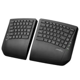 PERIBOARD-624B - Teclado ergonómico inalámbrico dividido - Teclas planas - Ángulo de inclinación ajustable - Diseño inglés de EE. UU