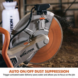 Evolution Power Tools R350DCT - Sierra de hormigón, sierra de corte, para cortar hormigón, piedra, ladrillo, tejas y más, cortador de disco eléctrico de 350 mm, hoja de diamante premium, 230 V, 350 mm
