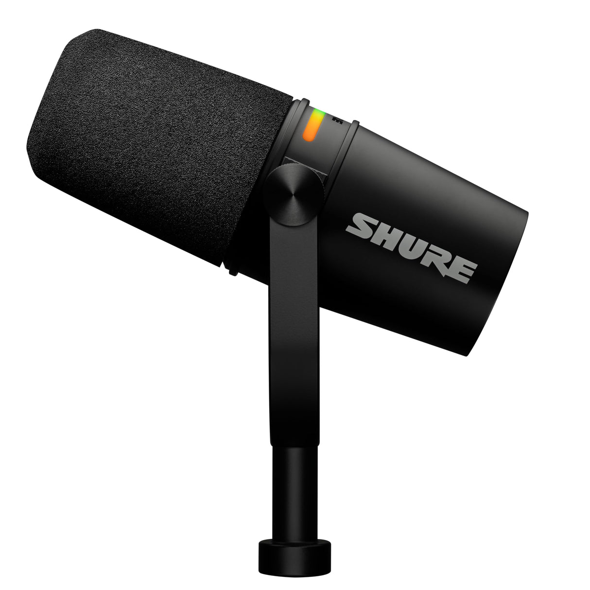 Shure MV7+ Podcast Mikrofon-Verbessertes Audio, LED-Touchpanel, USB-C- und XLR-Ausgänge, Auto-Level-Modus, digitaler Pop-Filter, Halleffekte, Podcasting, Streaming, Aufnahme - Schwarz