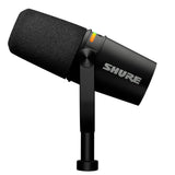 Shure MV7+ Podcast Mikrofon-Verbessertes Audio, LED-Touchpanel, USB-C- und XLR-Ausgänge, Auto-Level-Modus, digitaler Pop-Filter, Halleffekte, Podcasting, Streaming, Aufnahme - Schwarz